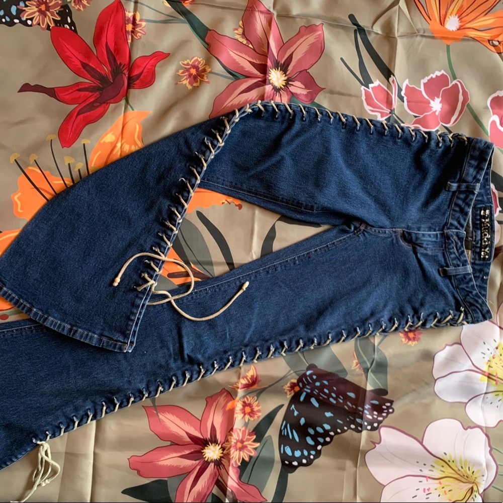 COPY - VINTAGE 90s LACE UP JEANS